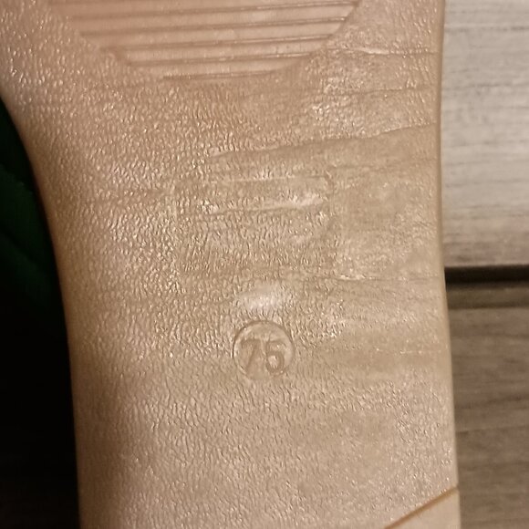 Seychelles Crossband Leather Slide Sandals Green Size 7.5 Made in Italy - Picture 11 of 12